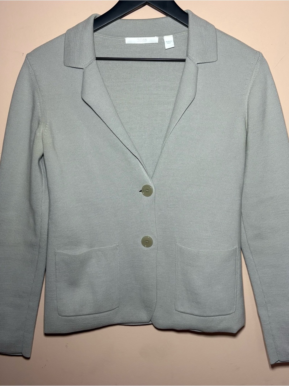 BOSS Hugo Boss Gray Knit Blazer Cardigan Small